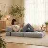 Pouf letto sfoderabile 70x190 cm BANANAIR grigio chiaro Anteprima dell’immagine prodotto 9