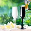 PLATINUX Schwarze & Weiße stabile Sektgläser Glas Produktbild-Vorschau 2