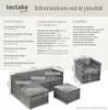 Salon en rotin Lignano avec fauteuil - gris Voir les images du produit 6