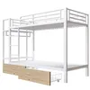 Stapelbed met LED-verlichting, lades en kledingroede, Productafbeelding-voorbeeld 16