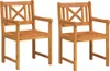 vidaXL Tuinstoelen, 2 stuks, naturel, massief acaciahout Productafbeelding-voorbeeld 1