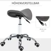 HOMCOM Rollhocker Höhenverstellbarer Drehhocker Produktbild-Vorschau 4