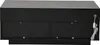 The back of a black cabinet with a white power cord plugged into a port on the right side. Produktbild-Vorschau