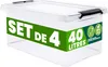 DEUBA Opbergbox, set van 4 stuks, elk 40 liter, met deksel Productafbeelding-voorbeeld 10