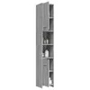 A tall, narrow bathroom cabinet with multiple shelves and doors, displayed against a white background. Produktbild-Vorschau