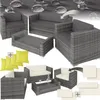 tectake® Aluminium Rattan Lounge München mit Produktbild-Vorschau 10