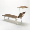 A beach lounger with a canopy on a white background. Produktbild-Vorschau