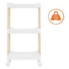Kunststoff Rollwagen mit 3 Ebenen 70 x 40 cm - weiß - Produktbild-Vorschau 4