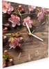 Wanduhr aus Glas mit Motiv Holzblüten- 30 x 30 cm - inkl. Produktbild-Vorschau 2