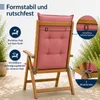 BURI 6x Auflagen Set Hochlehner für Gartenstühle 120x48x7cm Produktbild-Vorschau 4