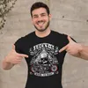 Herren T-Shirt Biker Shirt Lucky 6 Totenkopf Pik Motorrad Produktbild-Vorschau 4