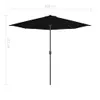 vidaXL Ombrellone da balcone in alluminio nero Anteprima dell’immagine prodotto 14