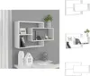 vidaXL Wandregale Hochglanz-Weiß 104x20x58,5 cm Produktbild-Vorschau 1