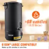 A commercial electric wax melter for candle making, with text overlays indicating capacity and candle count. Podgląd zdjęcia produktu