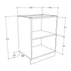 VCM Küchenschrank | Maße ca. H. 82 x B. 60 x. T. 46 cm | Produktbild-Vorschau 5