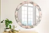 Ø70cm Spiegel - Glasrahmen mit Aufdruck - Wandspiegel Produktbild-Vorschau 3
