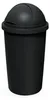 A black trash can with a domed lid. Produktbild-Vorschau