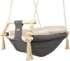 Babyschaukel mit Sitzgurten und Decke grau-beige Produktbild-Vorschau 4