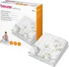 A product box and a folded heated underblanket with a floral pattern. Anteprima dell’immagine prodotto