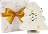 A Christmas tree-shaped music box and its gift box are displayed against a white background. Produktbild-Vorschau