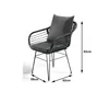A chair with dimensions indicated by measurement lines and text. Produktbild-Vorschau