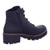 A black boot with a brown sole is shown from the side against a white background. Produktbild-Vorschau