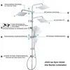 Diagram illustrating the features and adjustability of a shower system. Anteprima dell’immagine prodotto