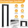 Izrielar 100cm U-Form Treppengeländer Schwarz Handlauf für Produktbild-Vorschau 4