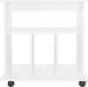 vidaXL Szafka na kółkach biała 60x45x60 cm materiał Podgląd zdjęcia produktu 4