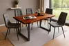 Esstisch Baumkante massiv Akazie nussbaum 160 x 85 schwarz Produktbild-Vorschau 3
