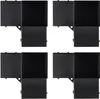 Four black metal corner brackets arranged in a 2x2 grid on a white background. Náhled obrázku produktu