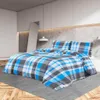 vidaXL Bettwäsche-Set Blau und Grau 200x200 cm Baumwolle Produktbild-Vorschau 2