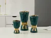 Wazon złota kokarda zielony ceramiczny rękodzieło dekoracja Podgląd zdjęcia produktu 8