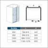 120X195cm Drehtür Falttür Schwenktür Eckeinstieg Dusche Produktbild-Vorschau 10
