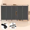 Paravent mit Rollen 5 teilig Anthrazit 284x181 cm Faltbarer Produktbild-Vorschau 7
