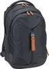 A black backpack with brown accents is shown against a white background. Náhľad obrázku produktu
