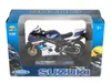 Modèle 1:18, SUZUKI GSX-R750, bleu marine et blanc Voir les images du produit 3