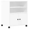 vidaXL Supporto per stampante con rotelle Bianco 60x48x74 Anteprima dell’immagine prodotto 1