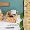 HMF Aufbewahrungskorb Korb geflochten aus Wasserhyazinthe Seegras 4er Set Größe S 22 x 17 x 12 cm Nahaufnahme Produktbild-Vorschau