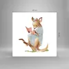 Bilder auf glas - Einteilig - Känguru Mama Kind - 40x40cm - Produktbild-Vorschau 3
