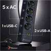 Reagle Ciabatta elettrica 3m 5 prese & 3 USB (1x USB-C), Anteprima dell’immagine prodotto 3
