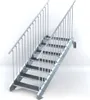 Stahltreppe 7 Stufen bis Höhe 140 cm, Laufbreite : 90 cm Produktbild-Vorschau 1