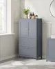 A bathroom cabinet with two doors and two drawers, placed in a bathroom setting. Produktbild-Vorschau