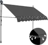 vidaXL Store rétractable manuel avec LED 250 cm Anthracite Voir les images du produit 7
