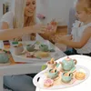 Kinder Holz Tee Set Kaffee Service Spielzeug Mit Tablett Produktbild-Vorschau 6