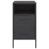 vidaXL Table de nuit noire 36x39x68 cm acier Voir les images du produit 6