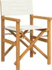 Chaise de pluie pliante crème teck massif Voir les images du produit 1