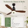 60CM LED Deckenventilator mit Beleuchtung E27 RGB Musik Produktbild-Vorschau 7