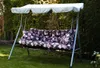 Hollywoodschaukel Auflage Blomster Hellgrau 148 cm mit 2 Produktbild-Vorschau 4