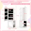 A diagram showing the dimensions of a children's jewelry cabinet. Náhľad obrázku produktu